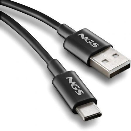 NGS Cable USB 2.0 ZYRO-AC Macho a USB Tipo-C, 15W, 480Mbps, 1m, Negro